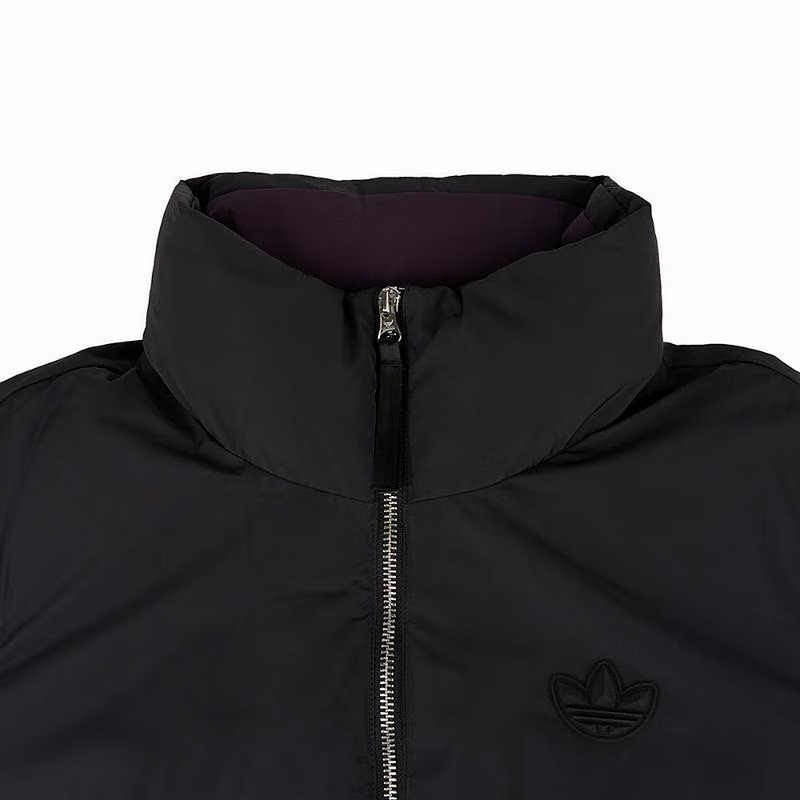 Adidas Originals FW24 PF Krátká DN Neformální Stojáček Zip Jednobarevná Teplá Péřová Bunda Dámská Bunda Černá JP1808