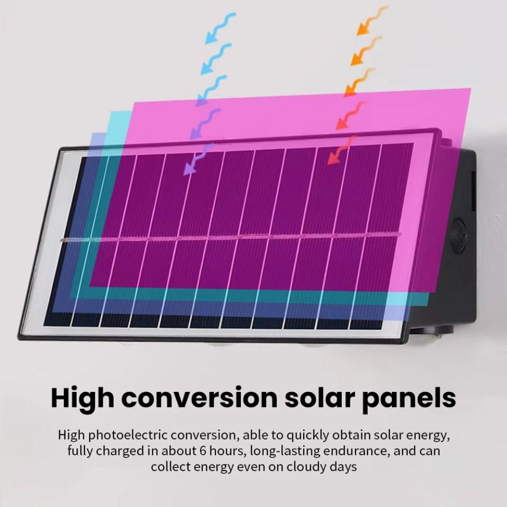 Warm/White/RGB Lights Solar Wall Lamp Up and Down Fence Solar Lamp 4/6/8 LED Solar Light  House
