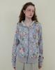 Nocontent 234. Flower Lace Zip-Up _ Sky Blue