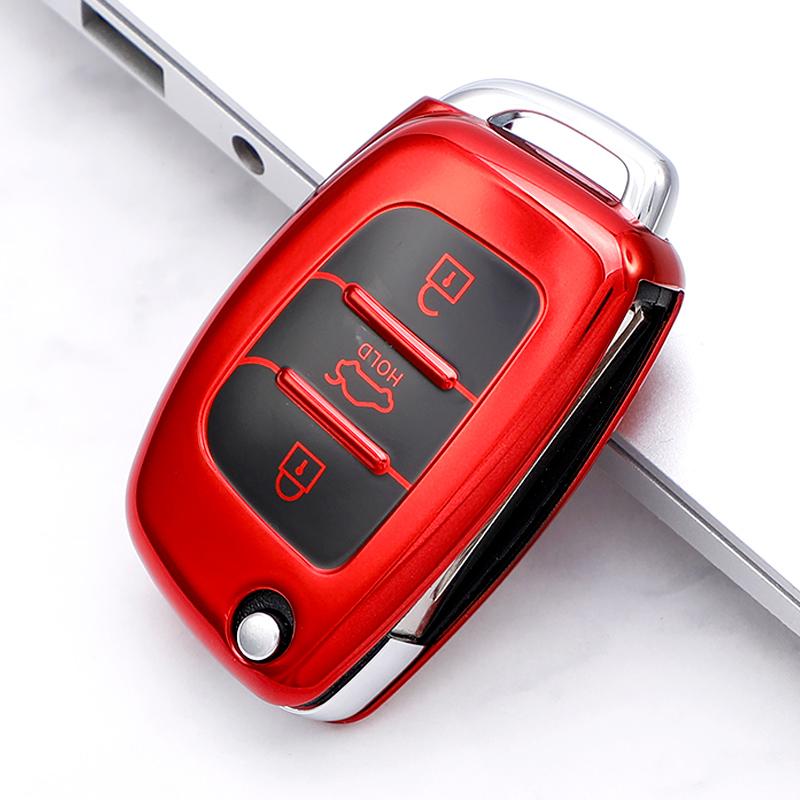 

Auto TPU Car Key Cover Case Shell for Hyundai Tucson Creta Ix25 I10 I20 I30 Verna Mistra Elantra Santa Fe 2015 - 2018