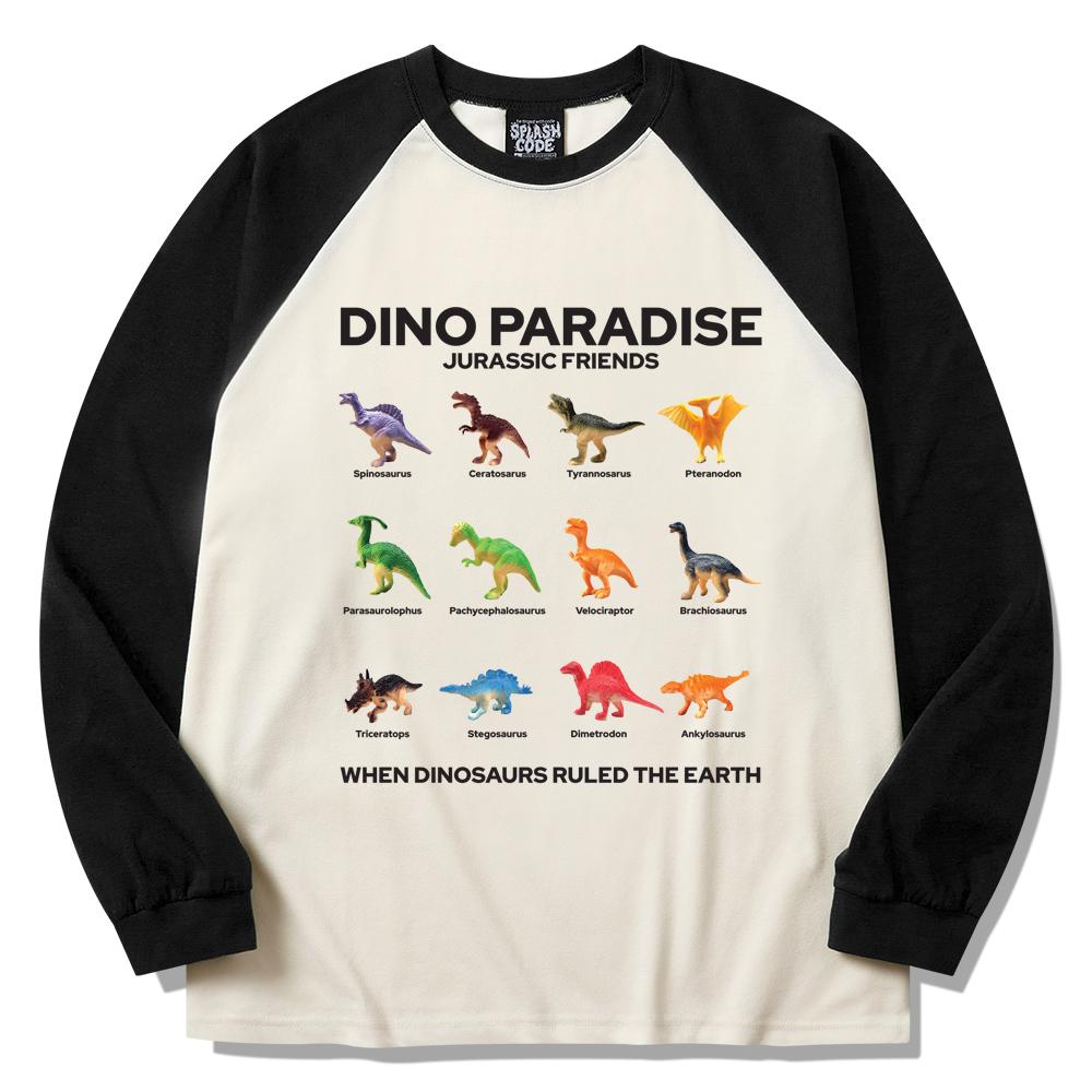 Seupeullaesikodeu Raglan Long Sleeve Cream - Dino Paradise