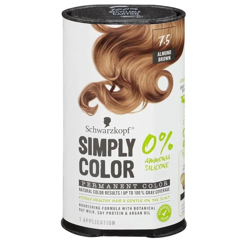 Schwarzkopf Simply Color 1 упаковка 7.5 Миндально-коричневый Schwarzkopf Simply Color Стойкая краска для волос, 7.5