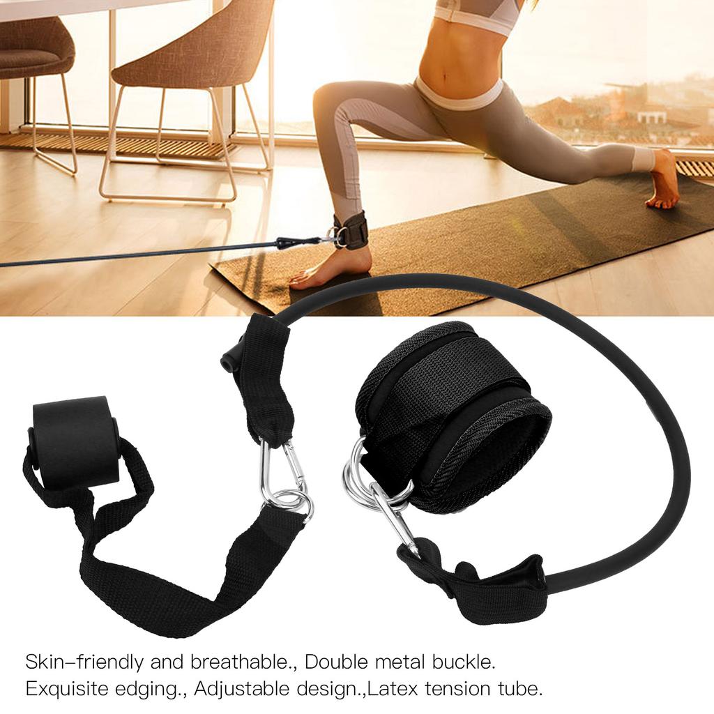 Ankle Strap Set Double Metal DRing Fitness Ankle Strap for Legs Butt and   Exercise(Pink Set )