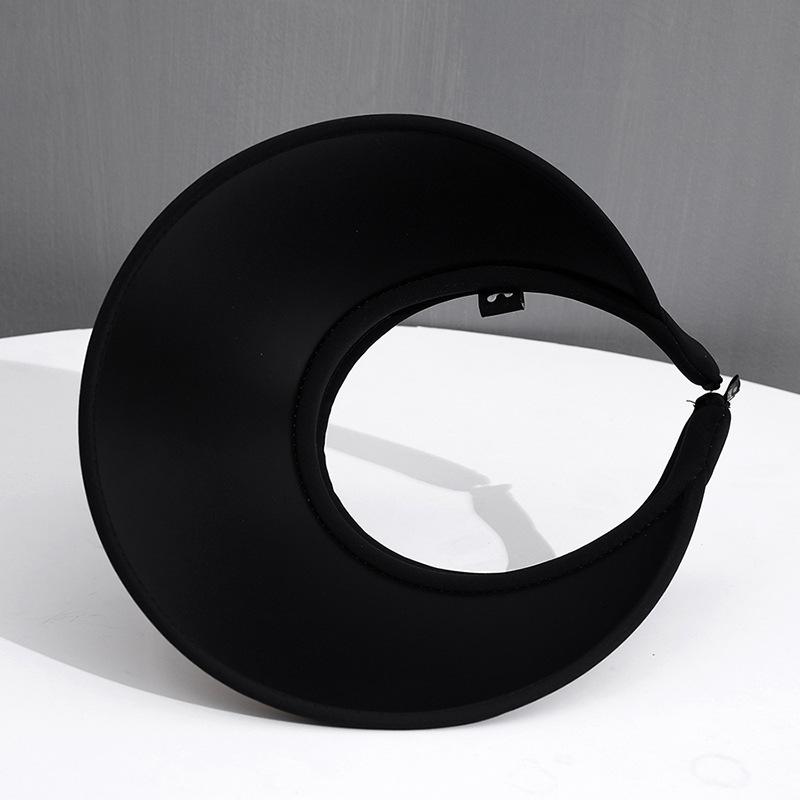 Straw Hat Black Rubber Board Big Along Empty Top Hat Summer Women UV Sunscreen Sun Hat