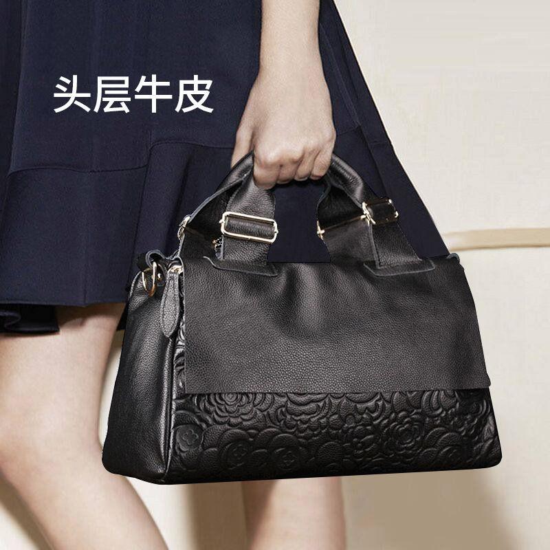 Qiandian Genuine Leather Women'S Handbag Large Bag Cowhide Large Capacity Women'S Shoulder Messenger Bag
