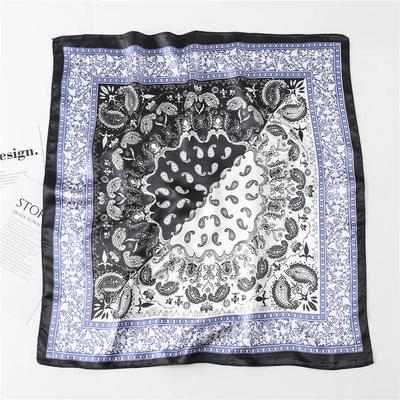 1pcs 60cm Ring Pattern Silk Scarf Women's Imitation Silk Fashion Versatile Headwear Bag Accessories Clothing Square Scarf