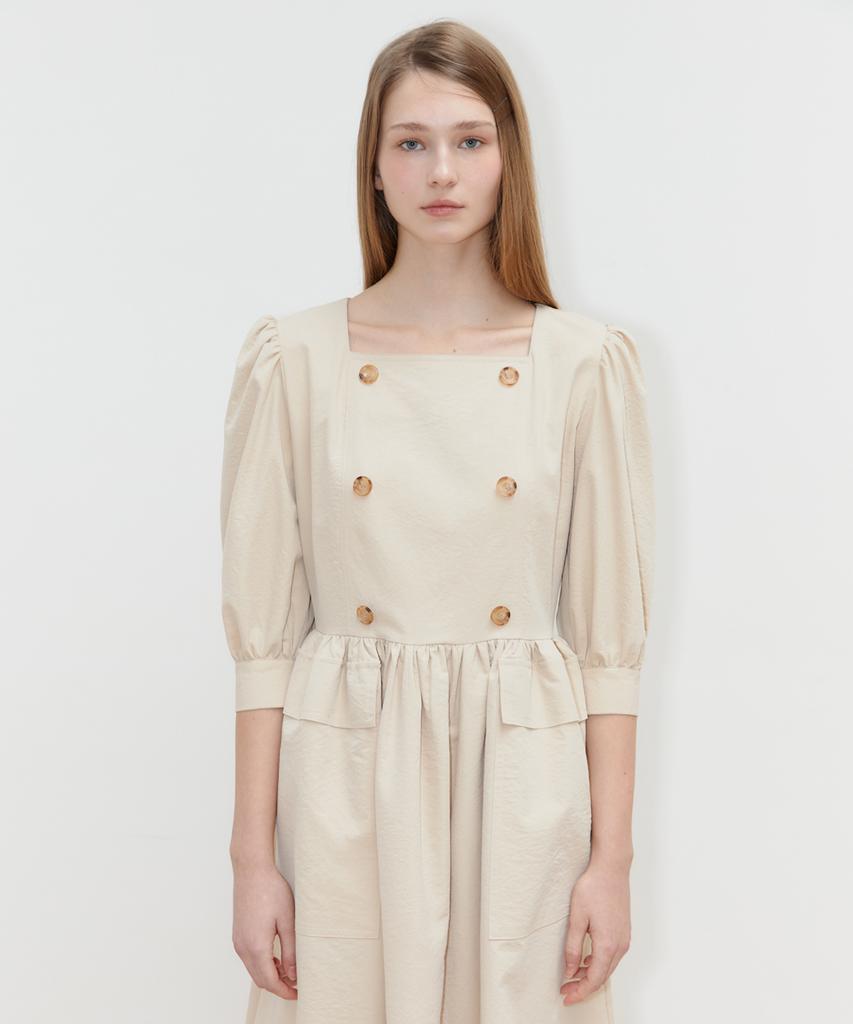 Sinun Shirt Long Dress (Beige)