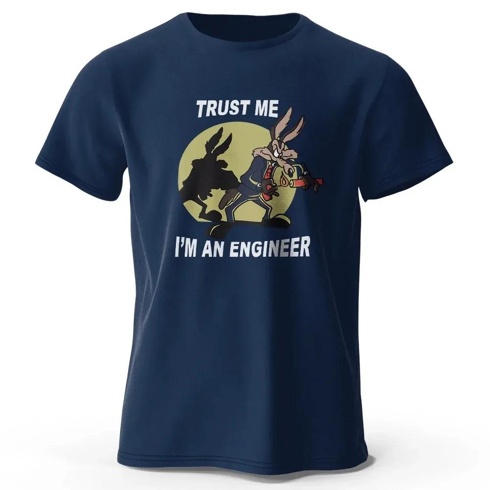 Trust Me I Am An Engineer Printed 100% Cotton Y2k Classic Funny T-Shirt for Men Women Sportswear Tops Tees