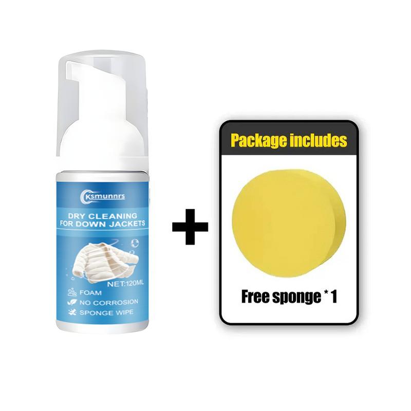 Upgraded Household Fabric Clothing Dry Cleaning Agent, Waterless Fabric Foam Agent, Quickly Dissolves Oil Stains with Significan 120ml