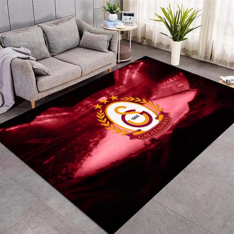 Lion Graphic Football Club Print Non‑Slip Rug, Sports Fan Decor Carpet for Living Room Bedroom Home Decoration