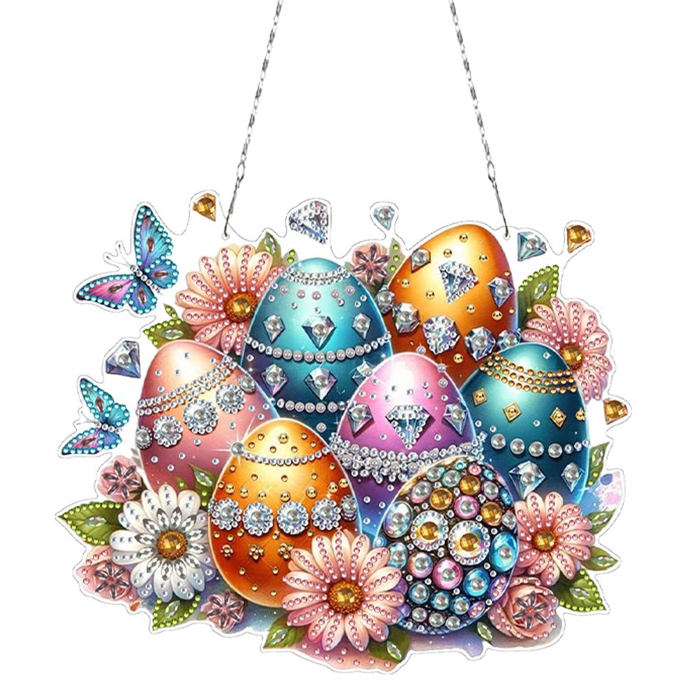 Acrylic 2D/Flat DIY Special Shape Hanging Diamond Art Kits Rhinestone Diamond Art Window Pendants Home Wall Decoration Crafts