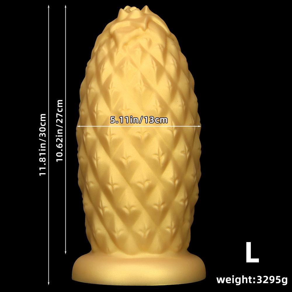 Gold Silicone Giant Dildo Extra Large Butt Plug Fisting Supplies Sex Toy Gay Big Dick Realistic Penis BDSM Strap On Cock
