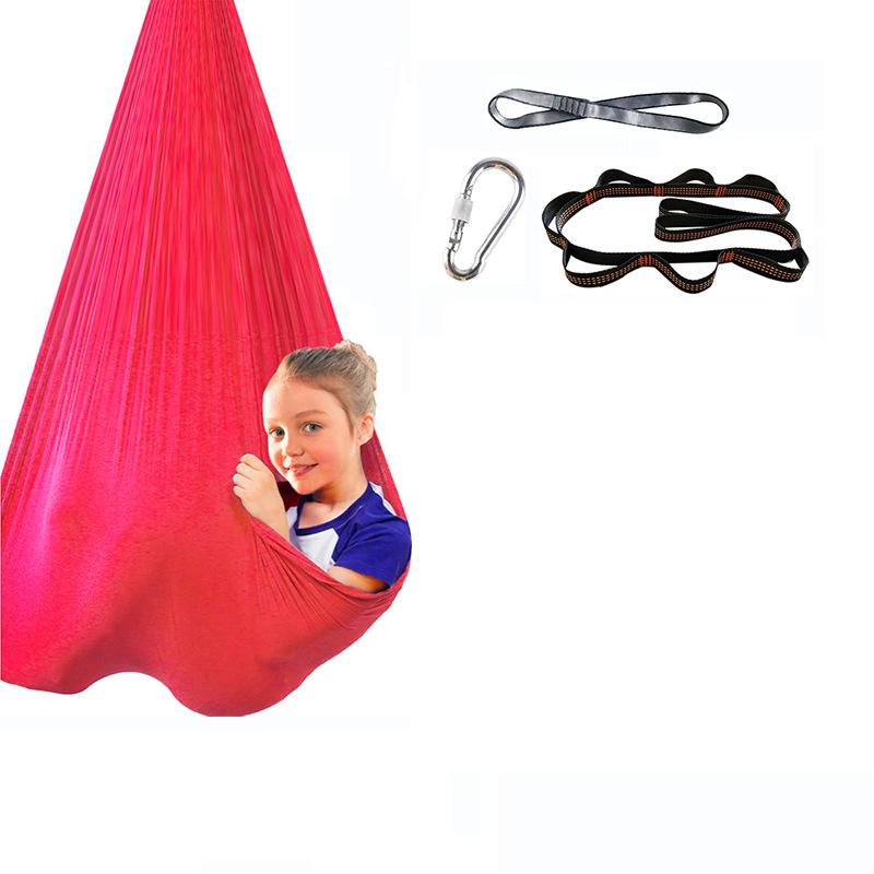 High Elasticity Children's Hammock Children's Sensory Therapy Swing, Indoor and Outdoor Swing Hanging Chair Aerial Yoga Hammock