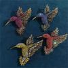Elegant Sturdy Hummingbird Brooch with Rhinestones Detailing Ornament for Fashionable Women and Special Occasions