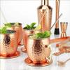 Cocktail Wine Cup 550ML Moscow Mule Mug Stainless Steel Hammered Copper Plated Beer Cup Coffee Bar Tools Drinkware for Ramadan