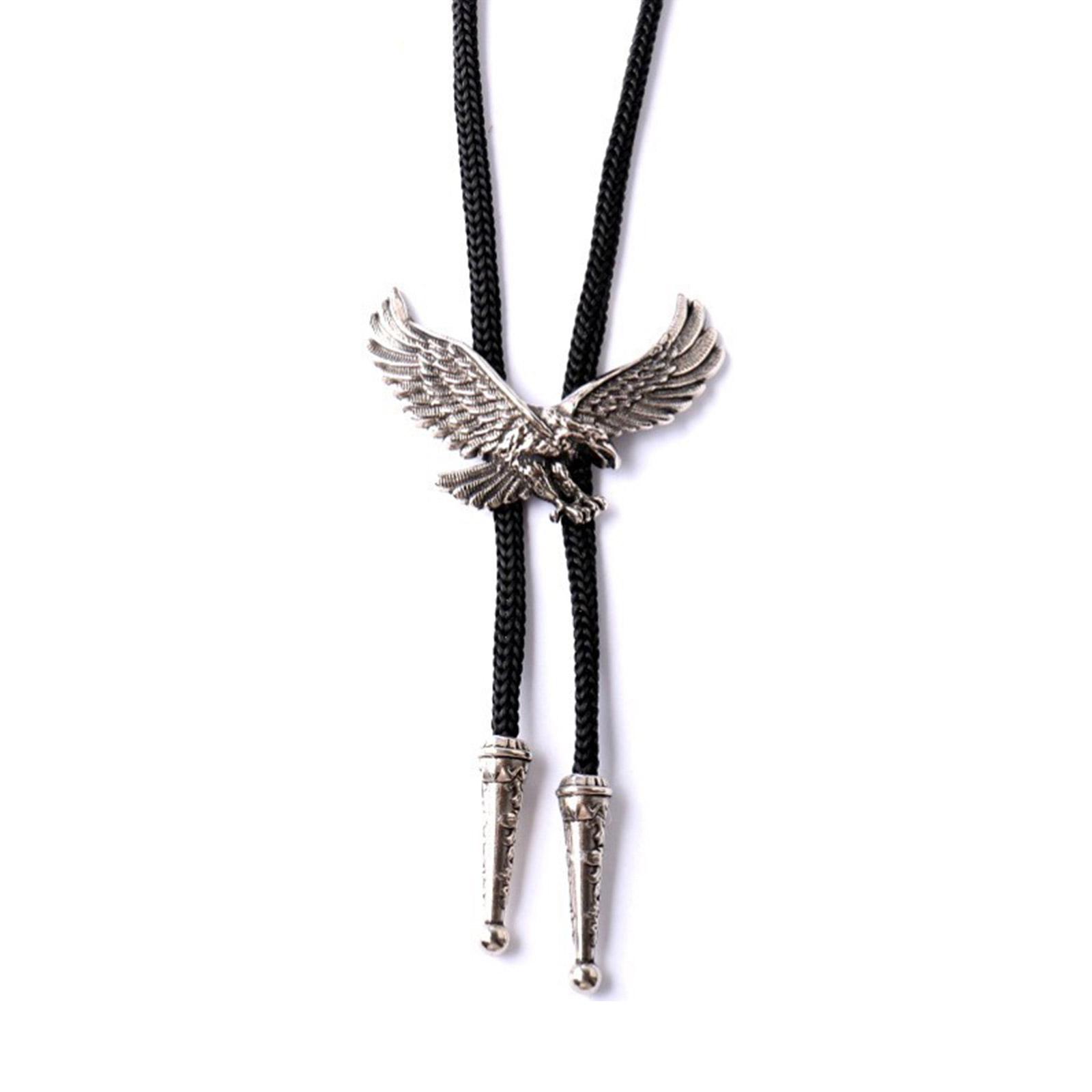 

Bolo Tie for Men Carnivals Western Necktie Relief Eagle Buckle Decors Bolo Tie Halloween Accessories Necktie Men Women 1