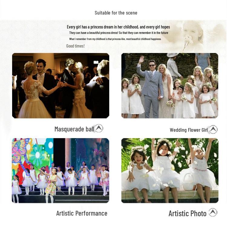 Infant & Toddler Sequined Princess Birthday Dress with Puff Skirt & Embroidery