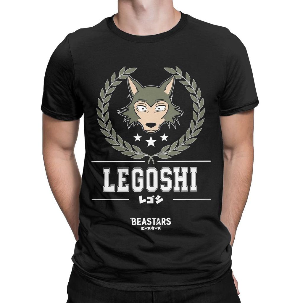Herren T-Shirts Beastars Team Legoshi Lustige Reine Baumwoll-Tees Kurzarm Anime T-Shirts Rundhals Kleidung Grafik