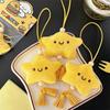 Cartoon Plush Star Pendant Gift Hangings Ornament Yellow Plush Hangings Bag Accessories Bag Pendnat Car Keys Accessories