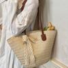 Woven Bag Women's Large Capacity 2026 Spring New Beach Vacation Commuter Tote Versatile Shoulder Underarm Bag Women