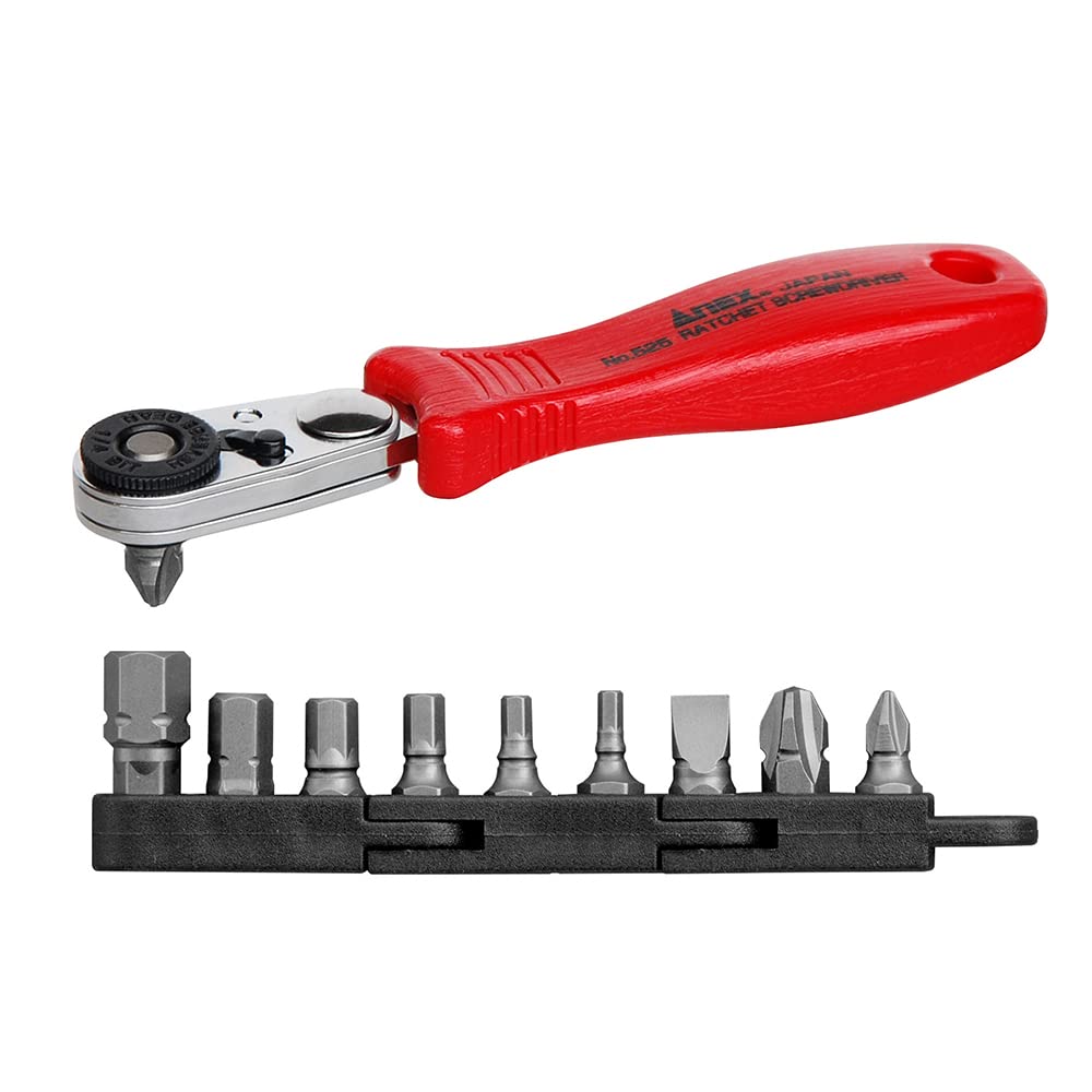 

ANEX Ratchet Driver Compact Bit 52 Straight Type Bit Set of 10 No.525-10B