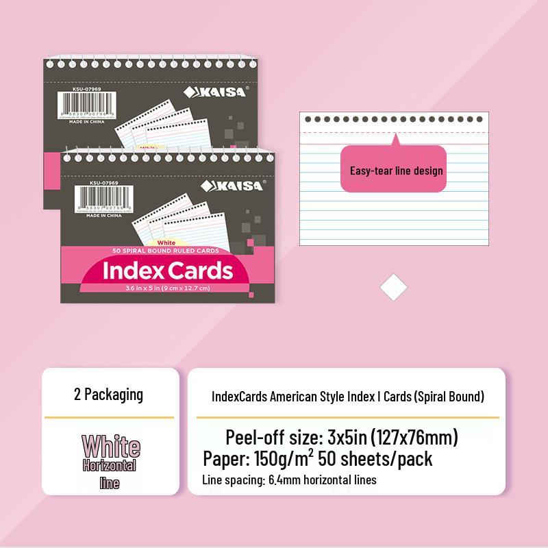 Kaisa Index Cards: Internet Celebrity Sticky Notes for Word Memory & Exam Prep