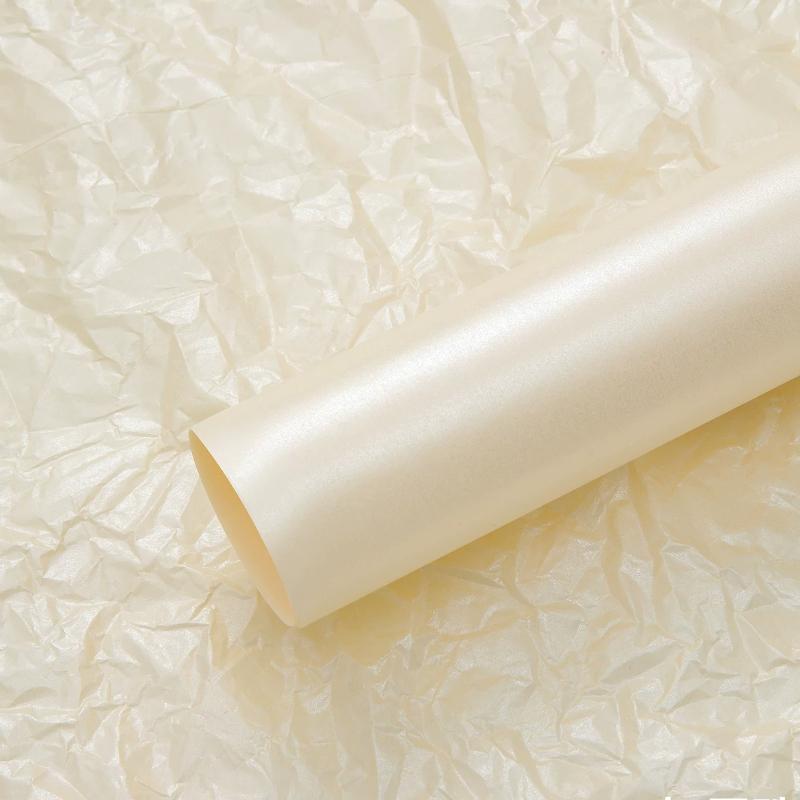 Interlining Paper Flower Bouquet Packaging Pearlescent Papers Pleated Waterproof Strong Material Wedding Birthday Gift Party Decoration DIY Paper