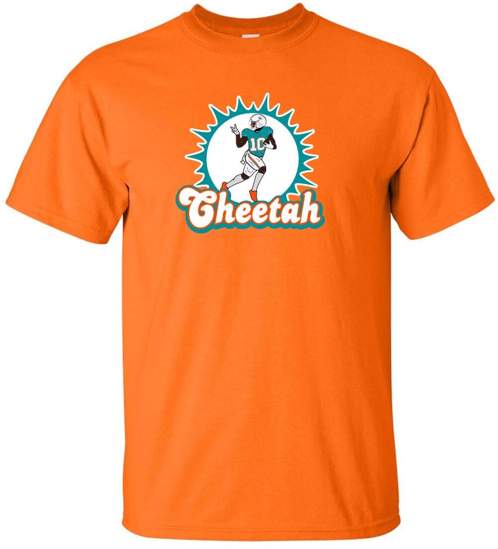 Tyreek Hill Miami Dolphins Cheetah Peace Long Short Sleeve T-Shirt XXXL