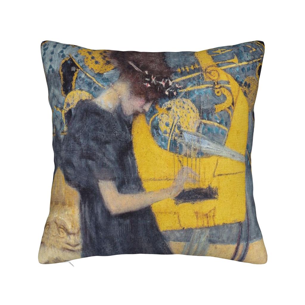 Gustav Klimt The Kiss Square Pillow Cases  Cushion Cover Custom Polyester Decor Throw Pillow Case Cover for Home 18x18