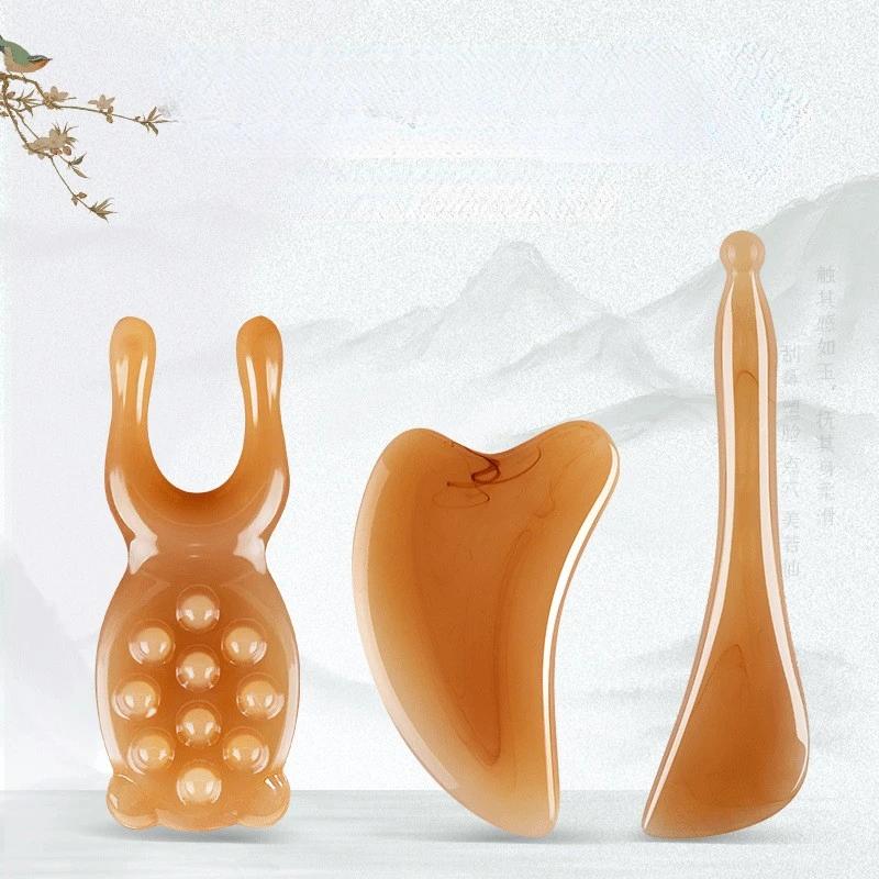 Resin Face Lifting Guasha Scraping Massage Facial Tools Massage Plate Reduce Puffiness Nose Lifting Nose Massager