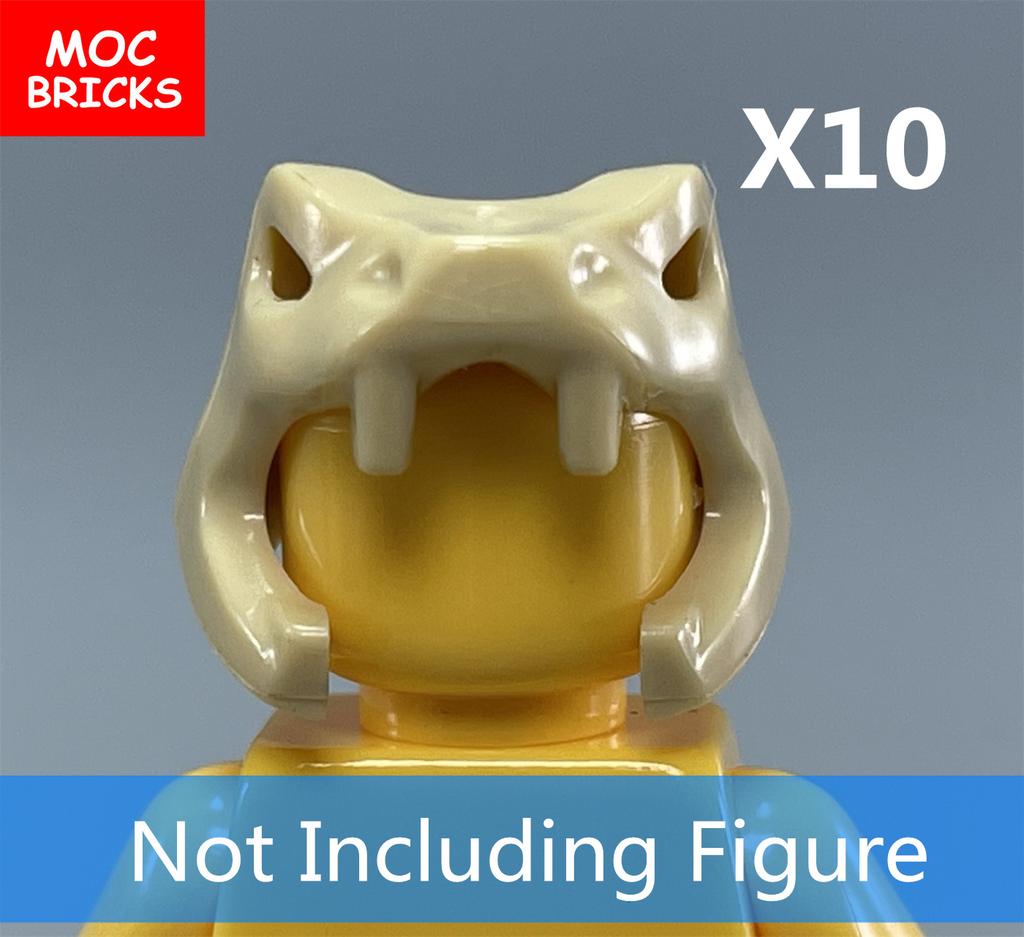 MOC Bricks Snakehead ninja Helmet Shoulder Dragon's Armor Action Figure Building blocks Assembles Particles Toys