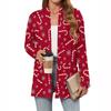 Women's Christmas Printed Lightweight Cardigan Long Sleeved Casual Loose Thin Fit With Pockets Cardigan Jacket