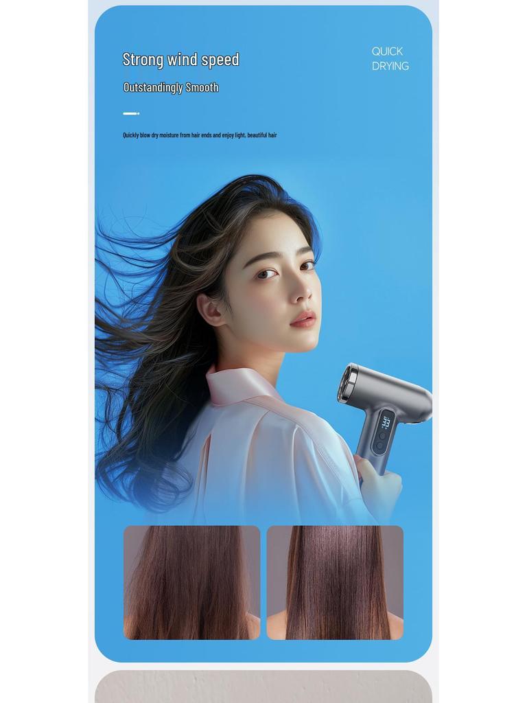 Student Dormitory Quiet High-Speed Quick-Dry Wireless USB Hair Dryer