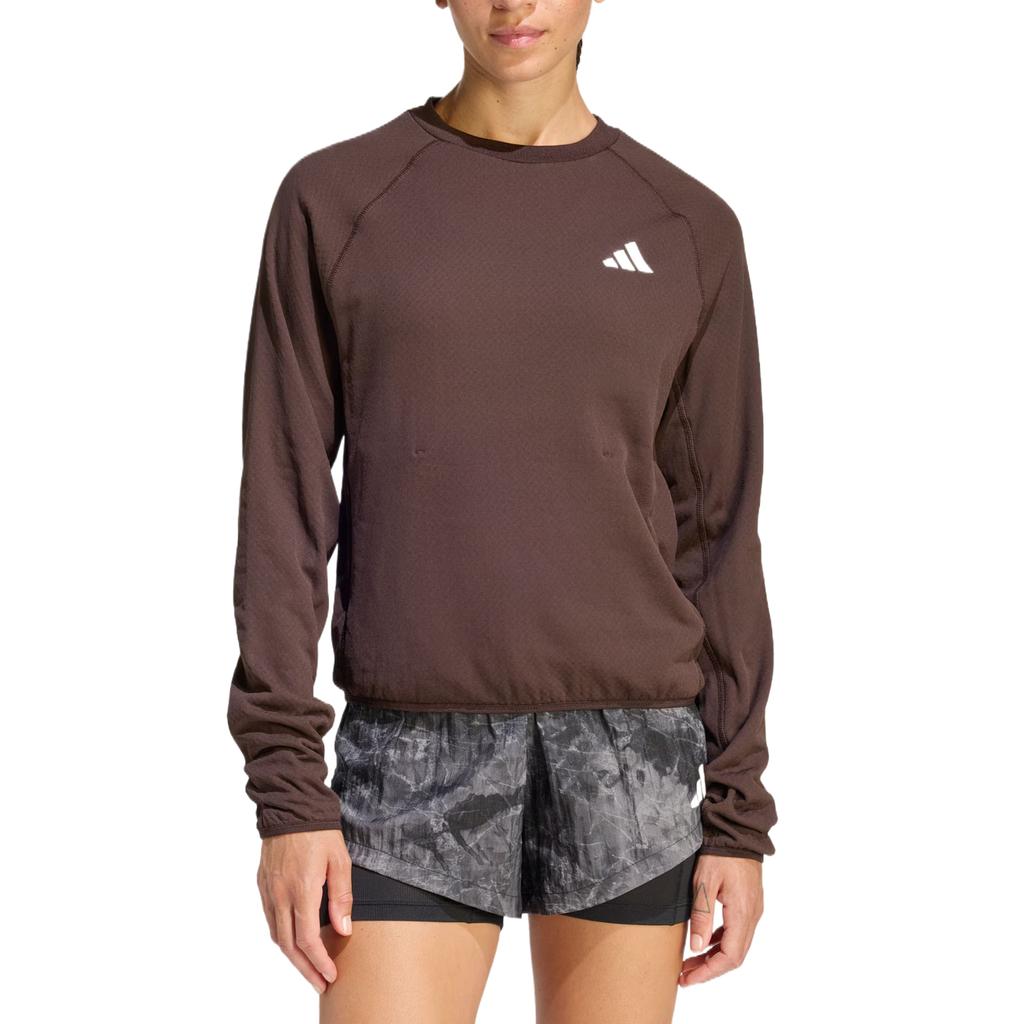 Adidas Round Neck Long Sleeve Solid Color Warm Sweatshirt Women sweatshirt KC8386