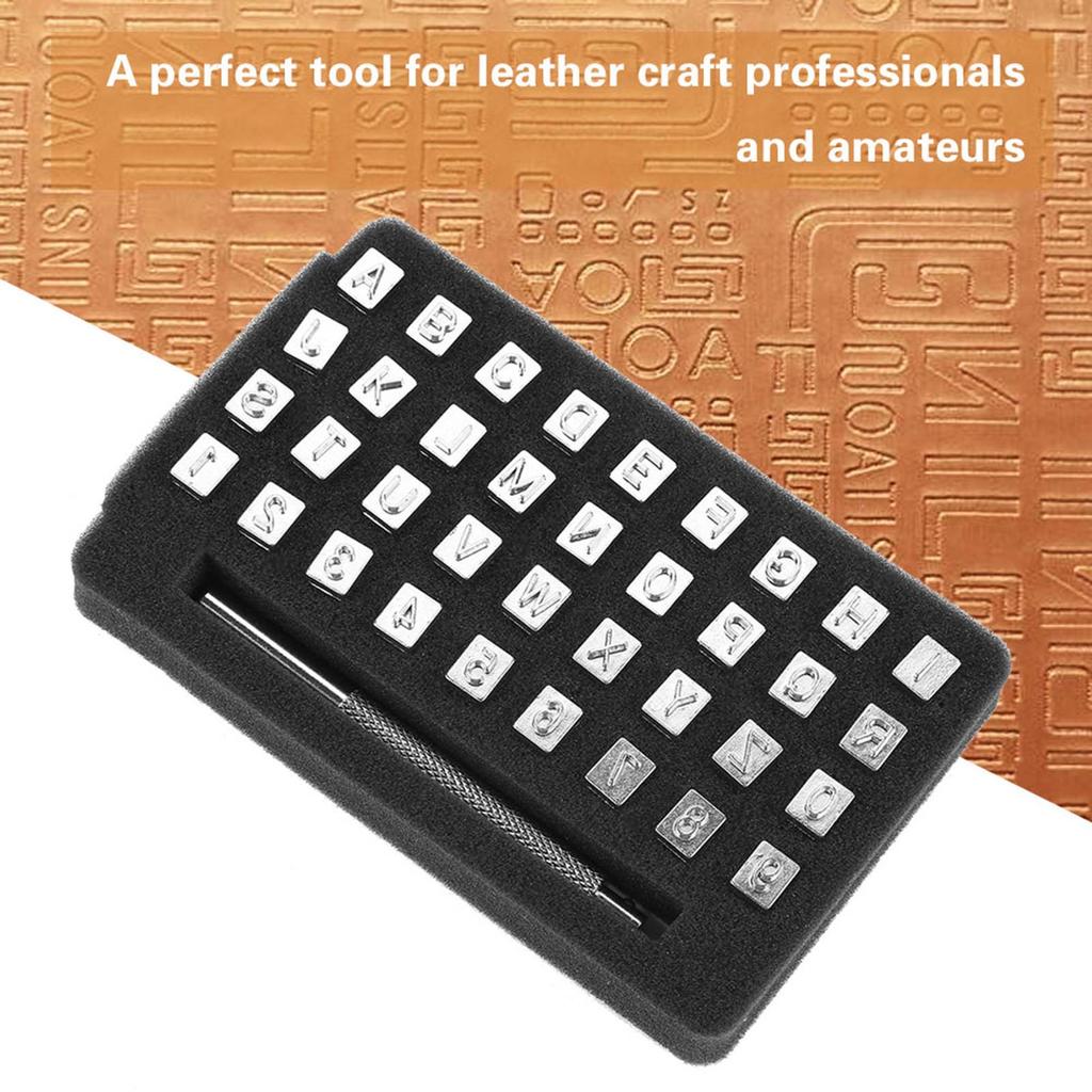 36Pcs Steel Letter Number Leather Stamper Punching Tool for   Leather Craft Printing 3mm