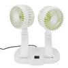 Dual Heads USB Fan for Car Dashboard Multi Speeds Quiet Portable Vehicle Cooling Fan for RV Truck