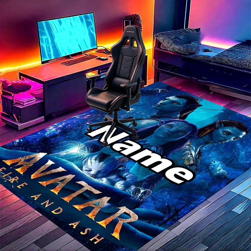 Custom Name Personalized Avatar Print Carpet, Versatile Home Decor Rug, for Playroom, Apartment, Balcony, Entryway, Hallway Gift