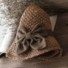 Faltbarer geflochtener Strohhut Atmungsaktive Strandkappe Vintage Sonnenschutzhut Resort Wear