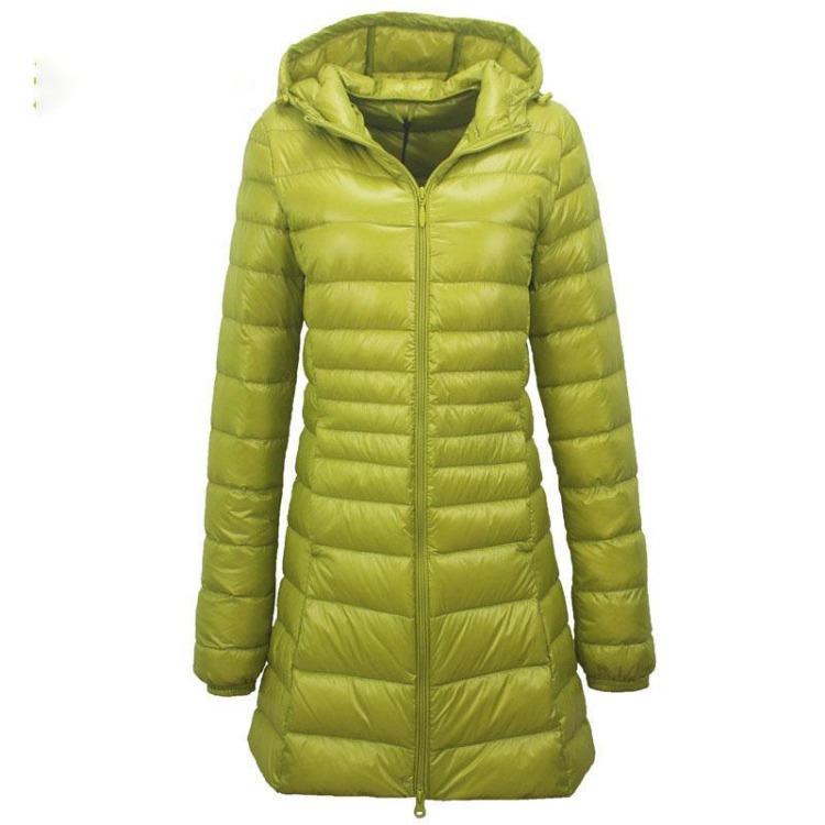 Ultra Light Hooded Long Down Jacket Women Winter Plus Size Coats Female Big Size Down Coat