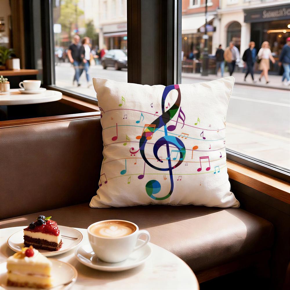 Print Sheet Music Printing Cushion Cover Decorative Cushions Covers Cover Sofa 50X50 Pillow 4 Piece 45X45 40X40 Pillowcase