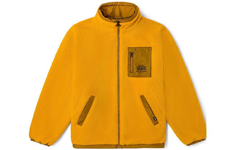 Vans Velvet Jackets Women s Yellow Stand Collar Moderate VN0A5H6U1M7 XL