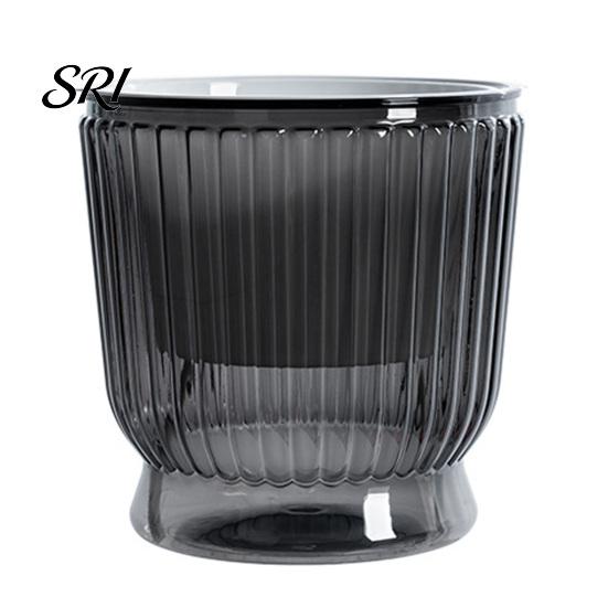 Breathable Plant Pot Self Watering Plastic Flower with Water Reservoir Easy Care Indoor Planter Wick Ropes Modern for Home Office Desktop Low
