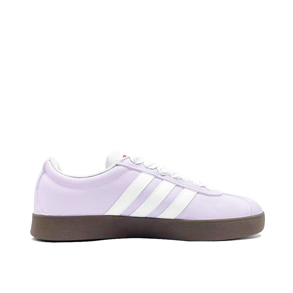 adidas VL COURT 2.0 Purple Brocade Synthetic Leather, Split Cow Leather Coverage Abrasion Resistant Low Top JS3003(Team1118-)
