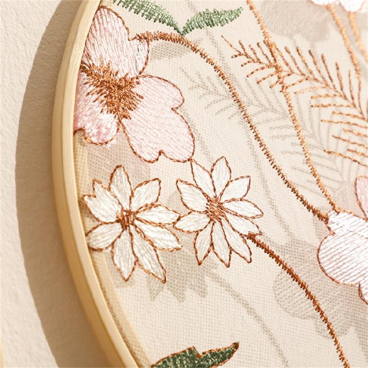 4 Hanging Knitted Flower Wall Decoration Handmade Boho Wall Baskets for Room