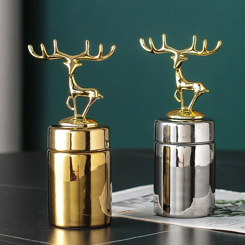 Luxury Toothpick Jar Decoration Living Room Home Personalized Creative Cotton Swab Box Storage Box European Desktop Ornaments