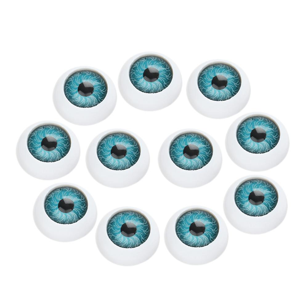 1pair 20MM Kids Toy Accessories Blue Brown Black Eyeballs 20inch New Baby Realistic Dolls Eyes Half Round Hollow