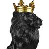 European Style Lion Statue Collectible Sculpture Table Decor Ornament for Bookshelf Office Living Room Tabletop Cabinet