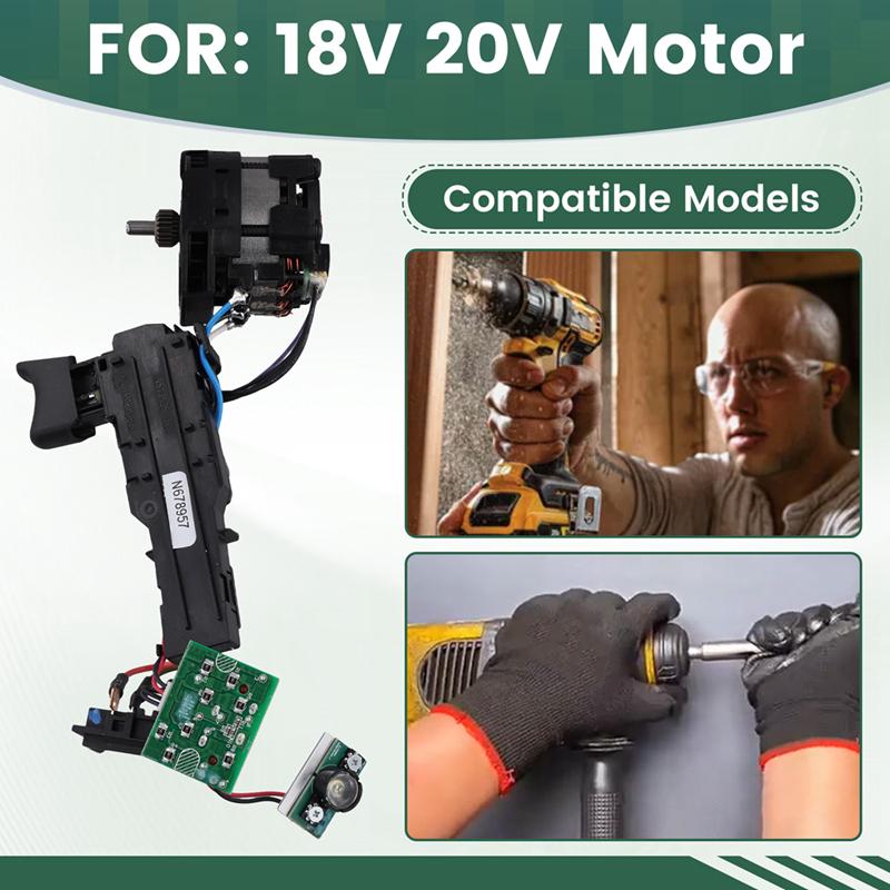 AD23-Tool Parts Replace For Machine DC 18V 20V For Dewalt N438606 Motor And Switch For DCD796 DCD791 Drill/Driver/Hammerdrill
