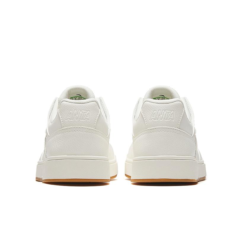 Anta Basic Street Style Comfortable Casual Versatile Wear Durable Lightweight Increased Height Low Top Sneakers Women Sneakers Ivory 122618011R-1