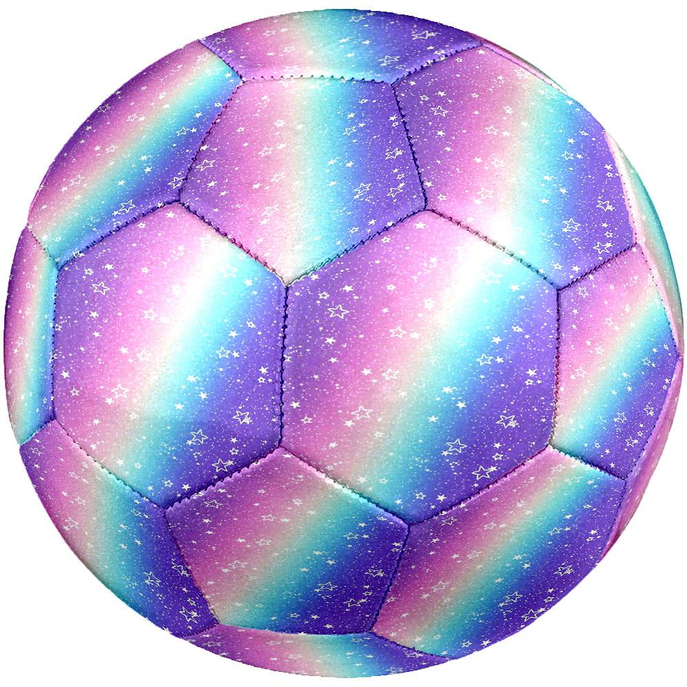 1pc Rainbow Starry Sky Size 5 Soccer Ball Professional Match Training Football Indoor &Outdoor Sports Ball Lightweight Durable m6514